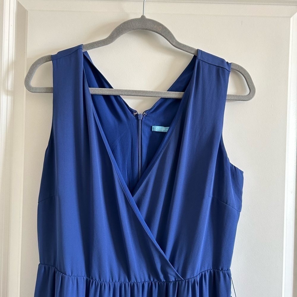 J McLaughlin Women Lavinia Blue Casual Dress 2 - Picture 5 of 14